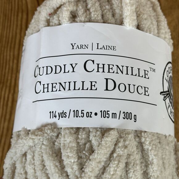Loops Threads Cuddly Chenille Yarn 10.5 Oz 30 g Lot 20A Color 048 Creme Bulky 6 - Picture 5 of 6